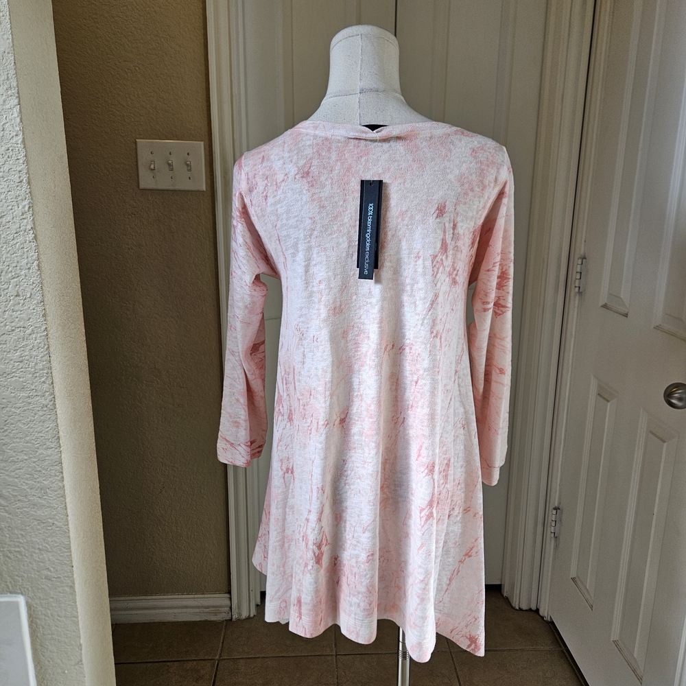 Nally & Millie Pink Marble Print V-Neck Tunic Top – Size XS - Picture 13 of 14